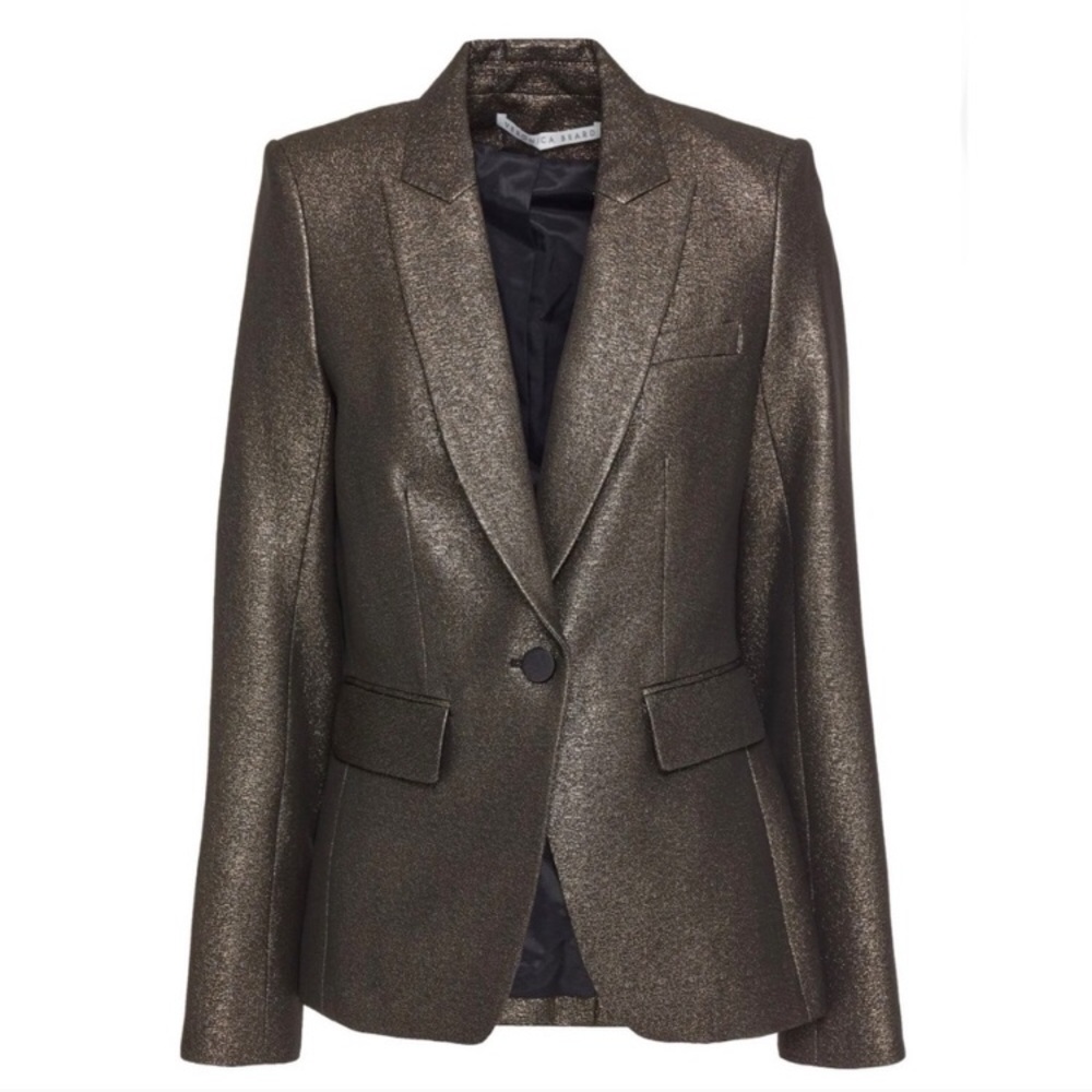Veronica Beard Shimmer Peak Lapel Blazer NEW